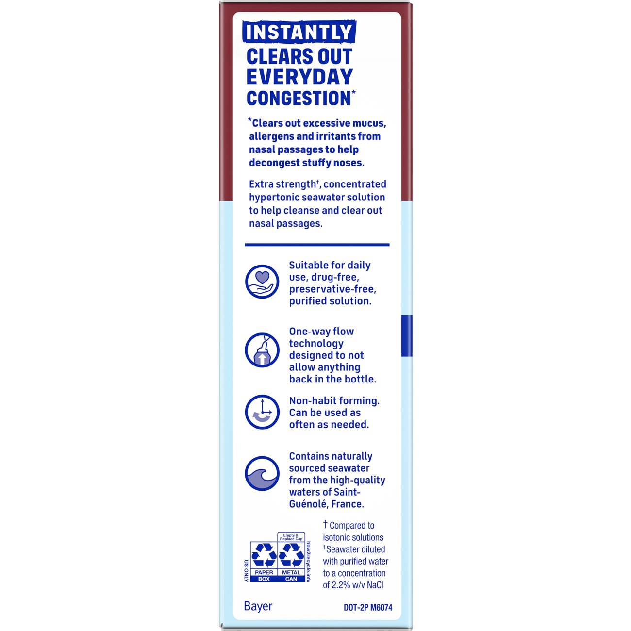 Afrin Saline Burst Drug Free Daily Nasal Spray & Rinse