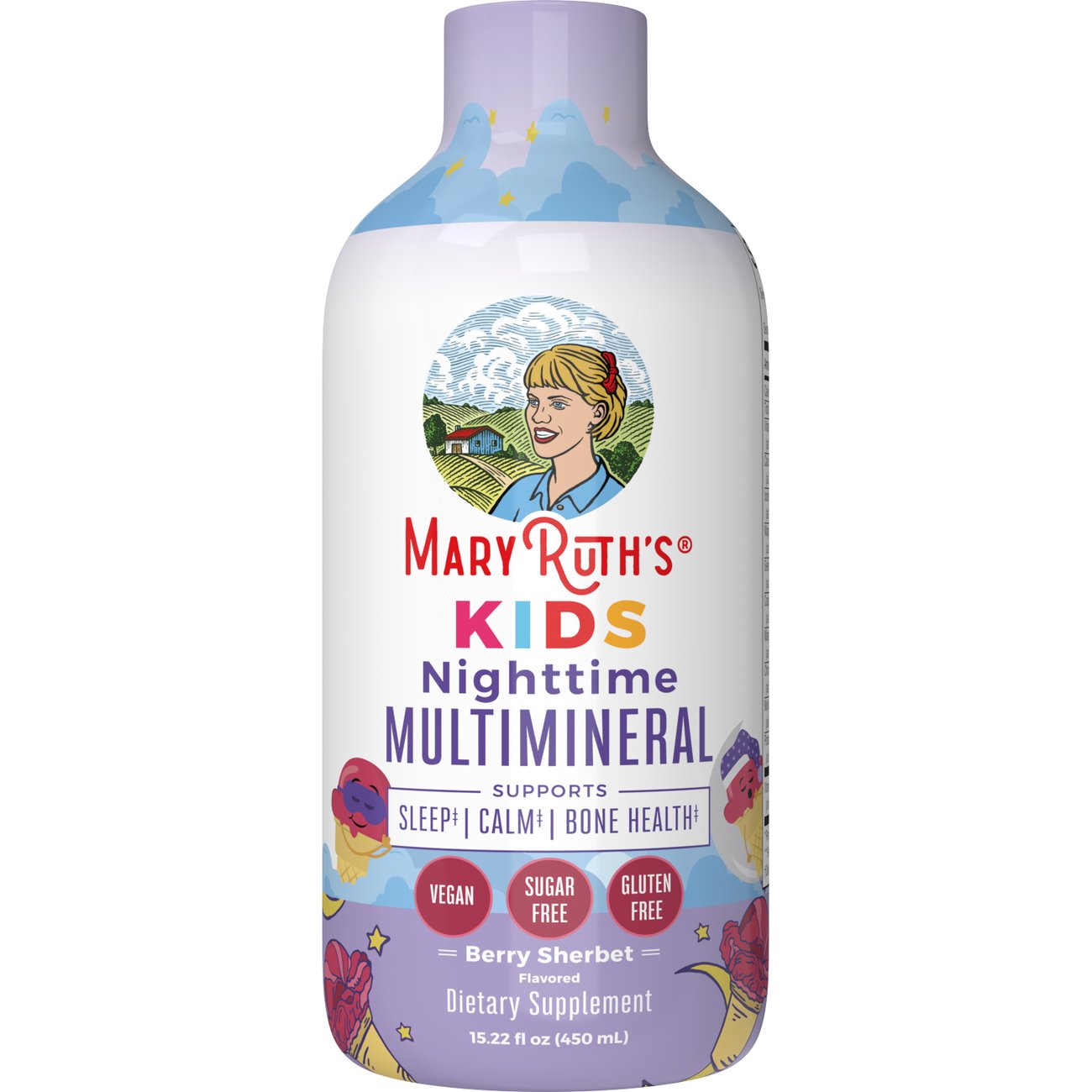 Mary Ruth's Kids Liquid Nighttime Multimineral - Berry Sherbet
