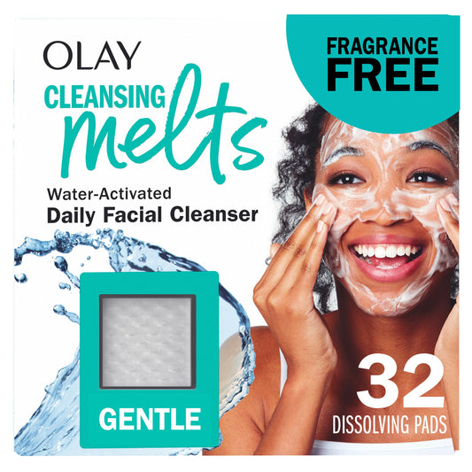 Olay Cleansing Melts + Gentle Face Cleanser - Fragrance Free, Sensitive Skin