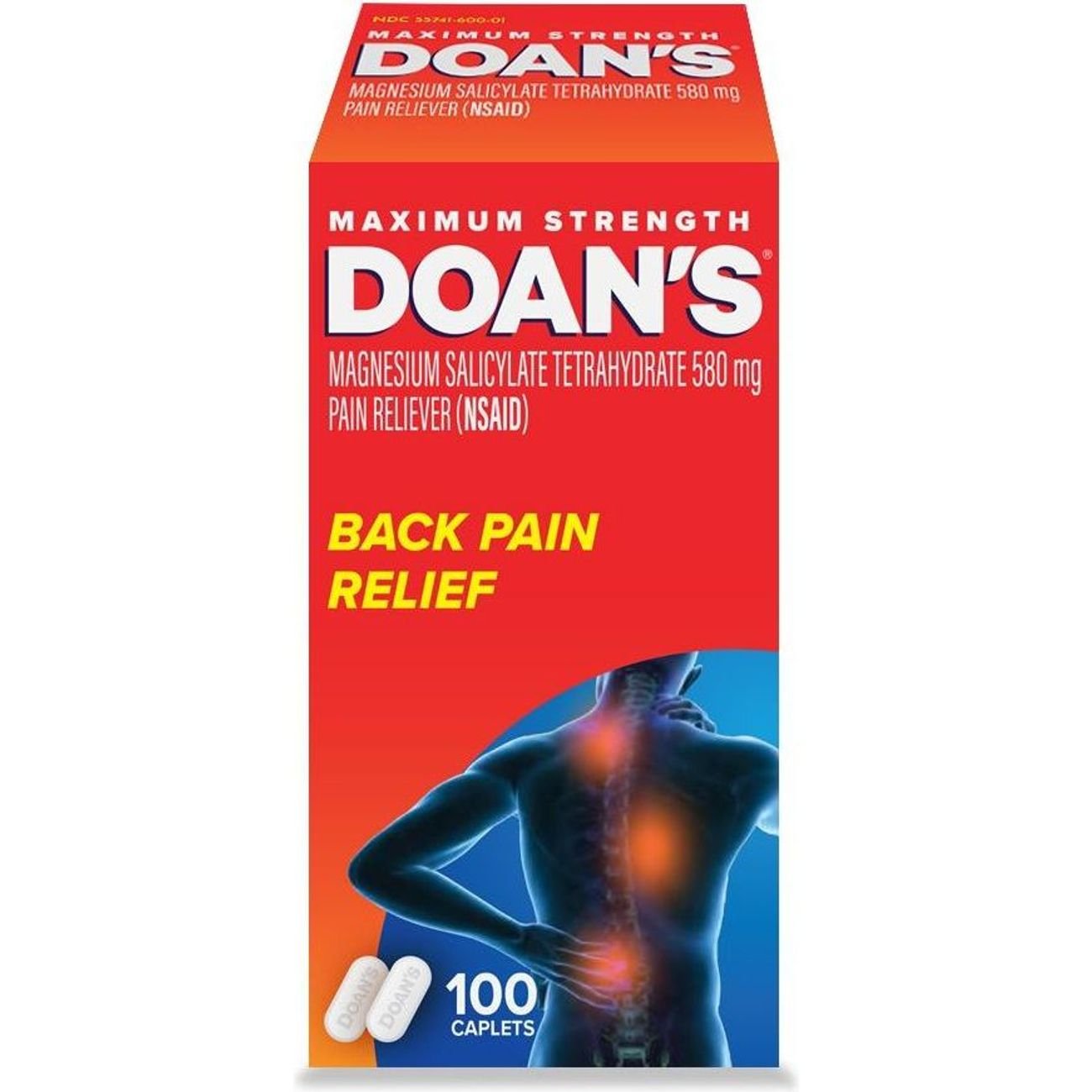 Doan's Maximum Strength 580 mg Back Pain Relief Caplets