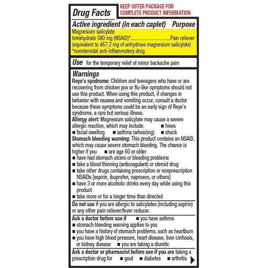 Doan's Maximum Strength 580 mg Back Pain Relief Caplets