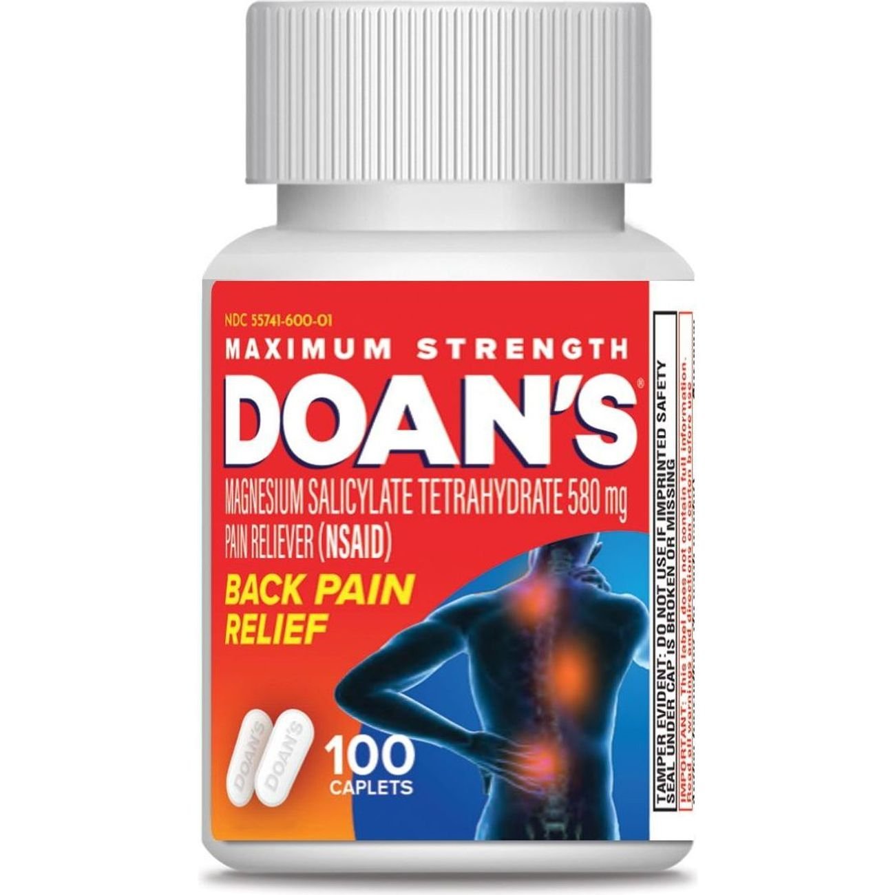 Doan's Maximum Strength 580 mg Back Pain Relief Caplets