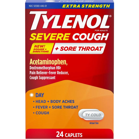 Tylenol Daytime Extra Strength Severe Cough & Sore Throat Caplets