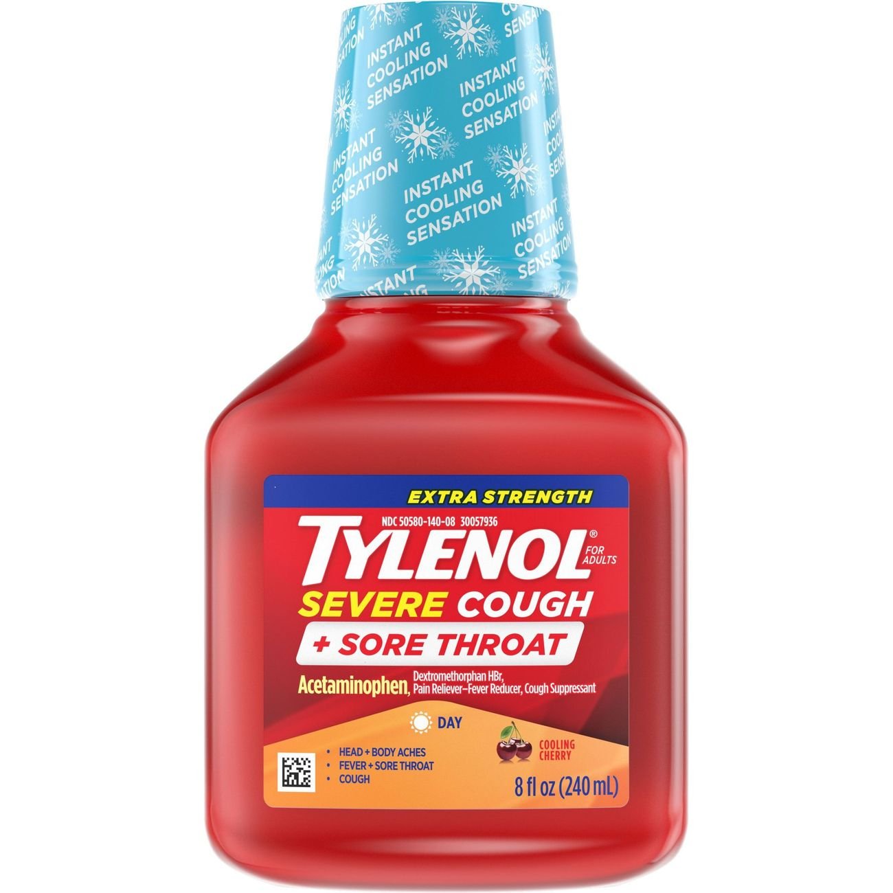 Tylenol Daytime Extra Strength Severe Cough & Sore Throat Liquid - Cherry