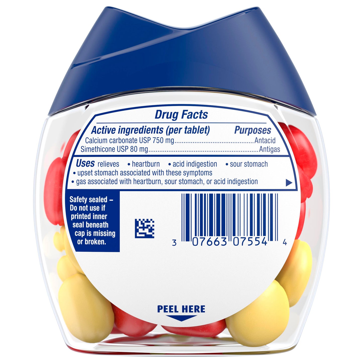 Tums Gas Relief Antacid Chewy Bites - Lemon & Strawberry