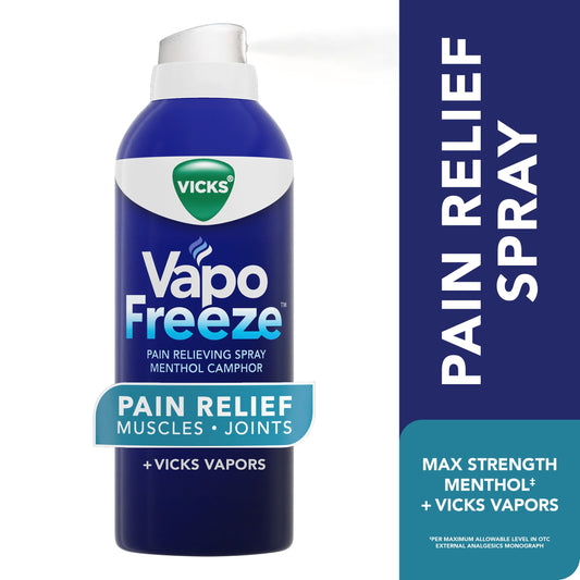 Vicks VapoFreeze Topical Pain Spray, Maximum Strength Menthol for Muscle, Joint, Knee, & Back Pain Relief