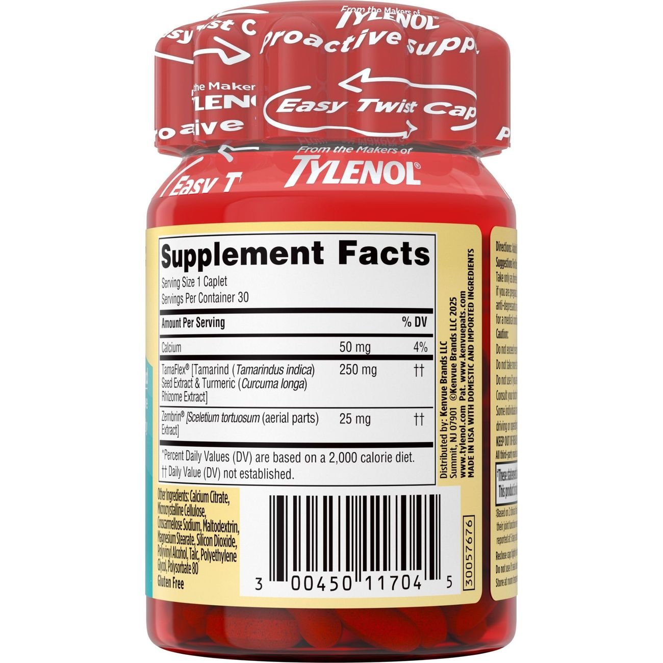 Tylenol Proactive Support Muscle, Joint & Stress Turmeric & Sceletium Caplets