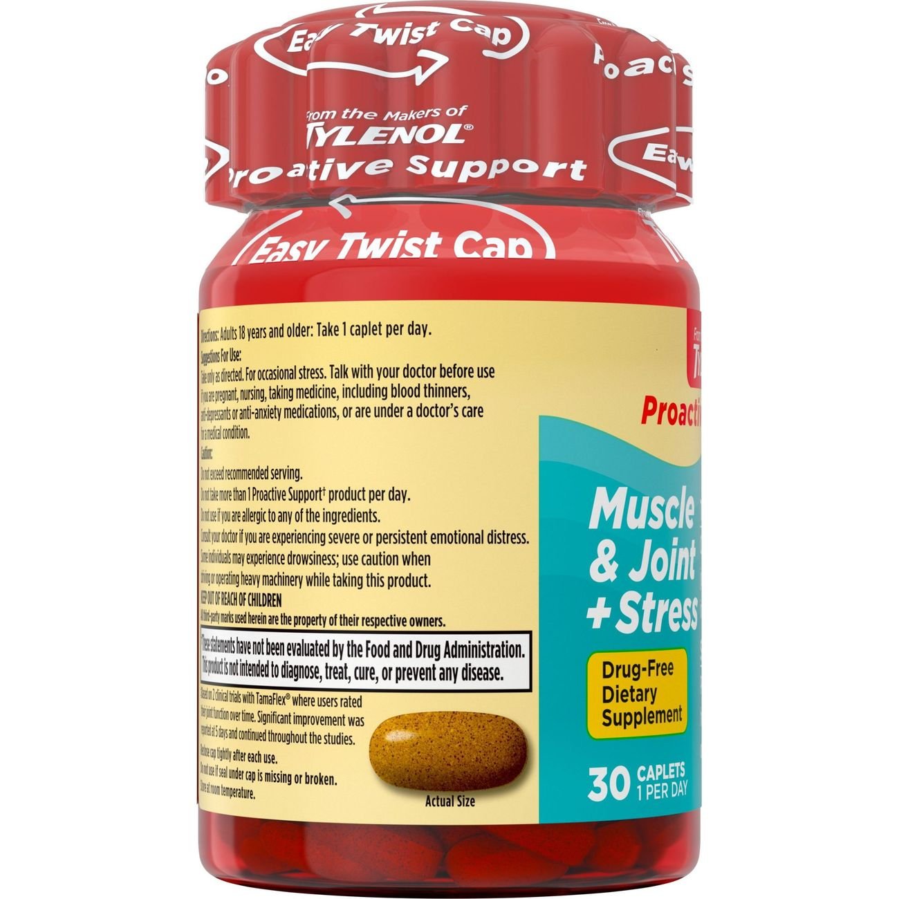 Tylenol Proactive Support Muscle, Joint & Stress Turmeric & Sceletium Caplets
