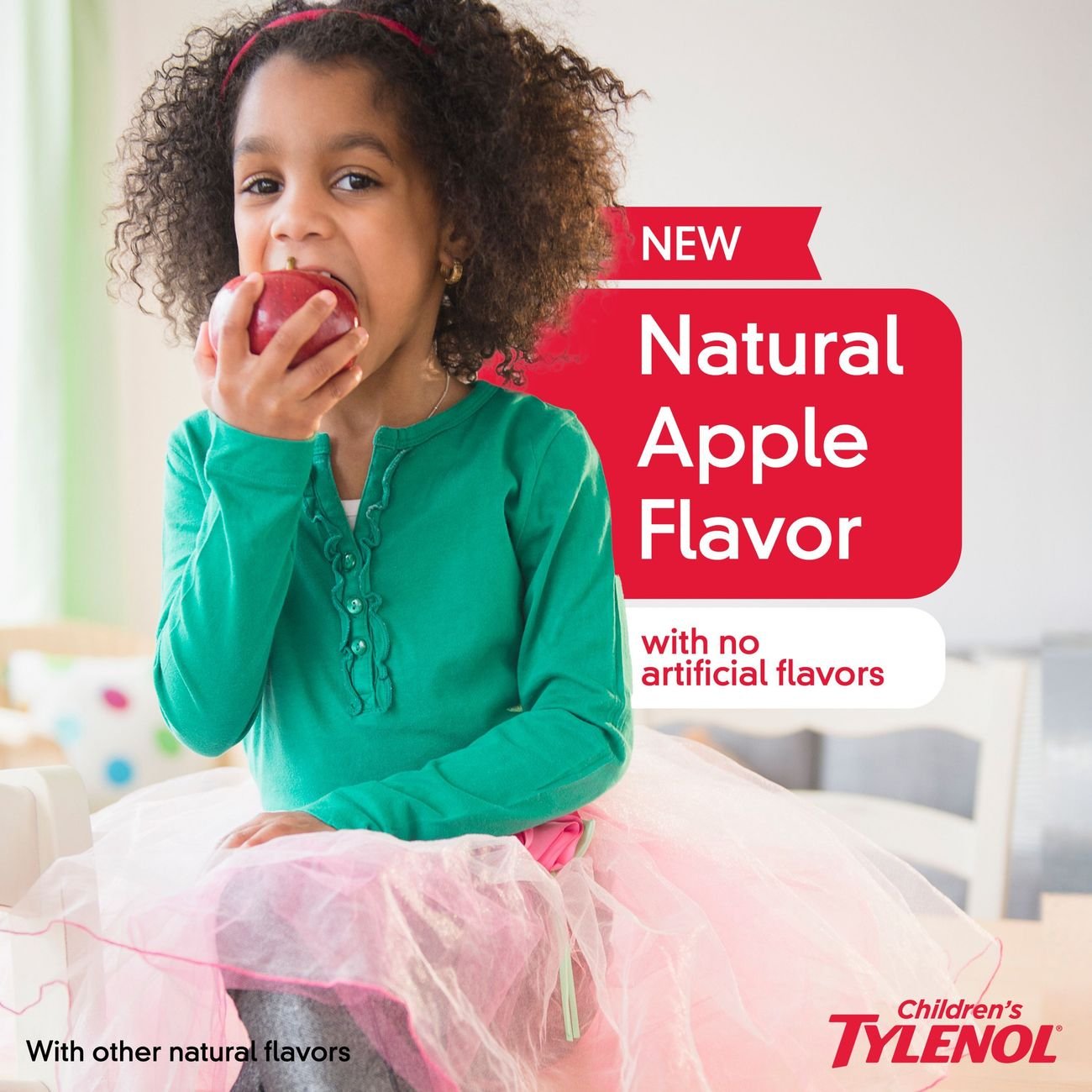 Tylenol Children's Dye Free Pain Relief Fever Reducer 160 mg Liquid - Apple