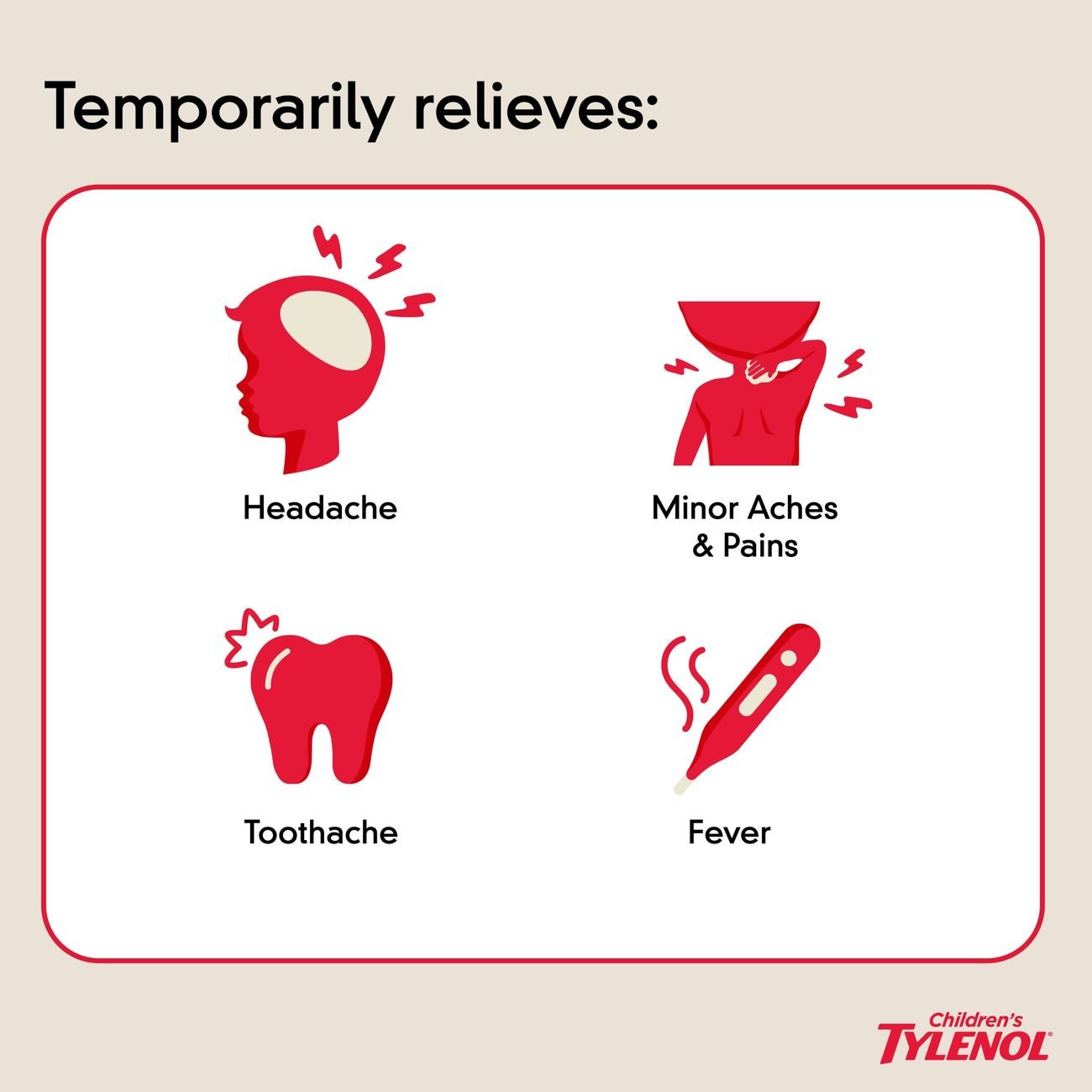 Tylenol Children's Dye Free Pain Relief Fever Reducer 160 mg Liquid - Apple