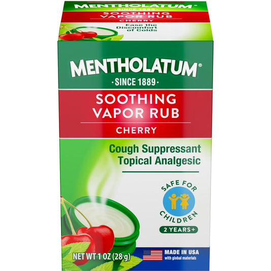 Mentholatum Soothing Vapor Chest Rub Cough Suppressant - Cherry