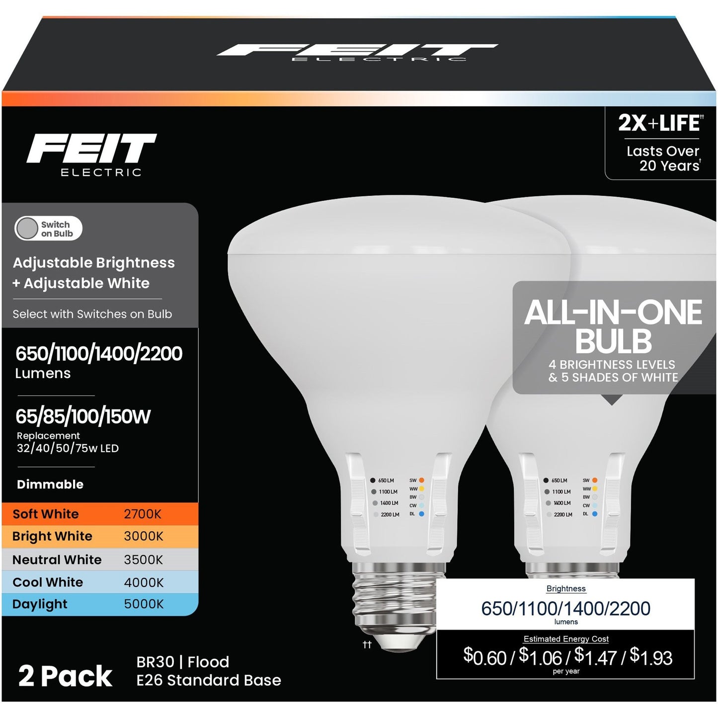 Feit Electric Dimmable BR30 LED Flood Bulb