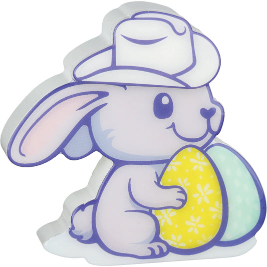 Destination Holiday Wooden Cowboy Bunny Easter Décor