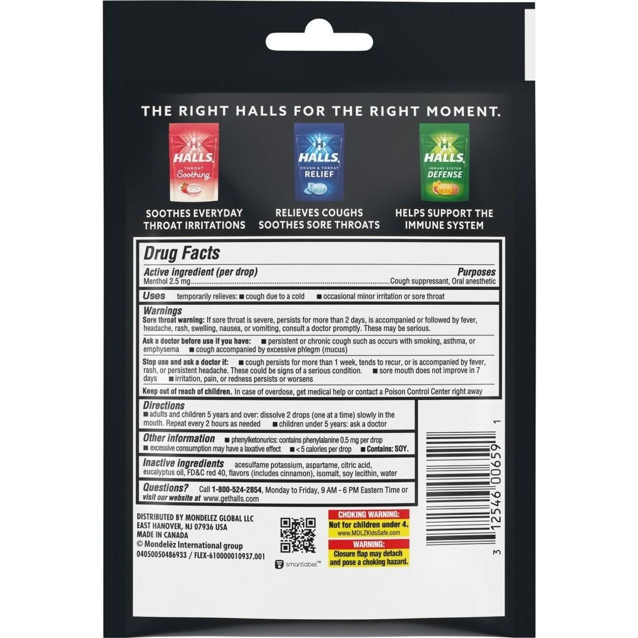 Halls Minis Sugar Free Cough & Throat Relief Drops - Watermelon, 2 pk