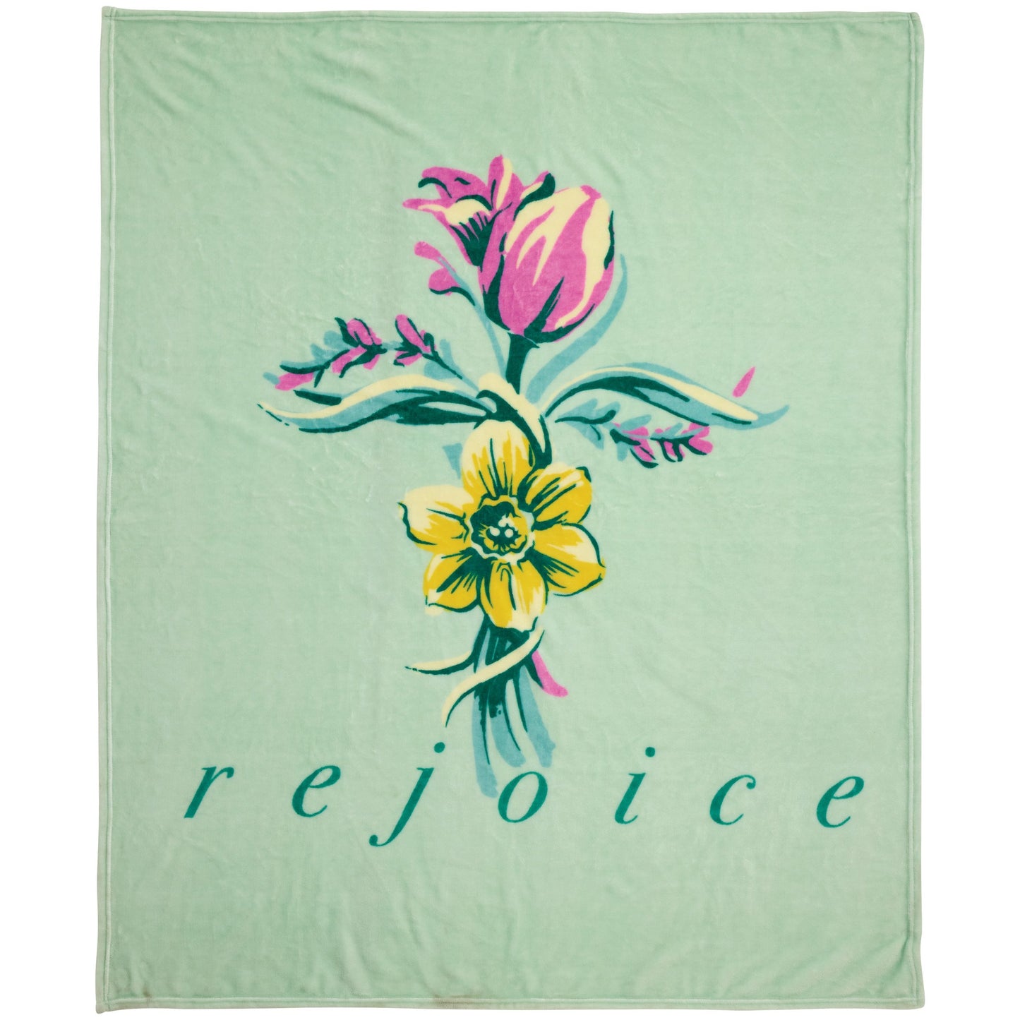 Destination Holiday Easter Throw Blanket - Rejoice Cross