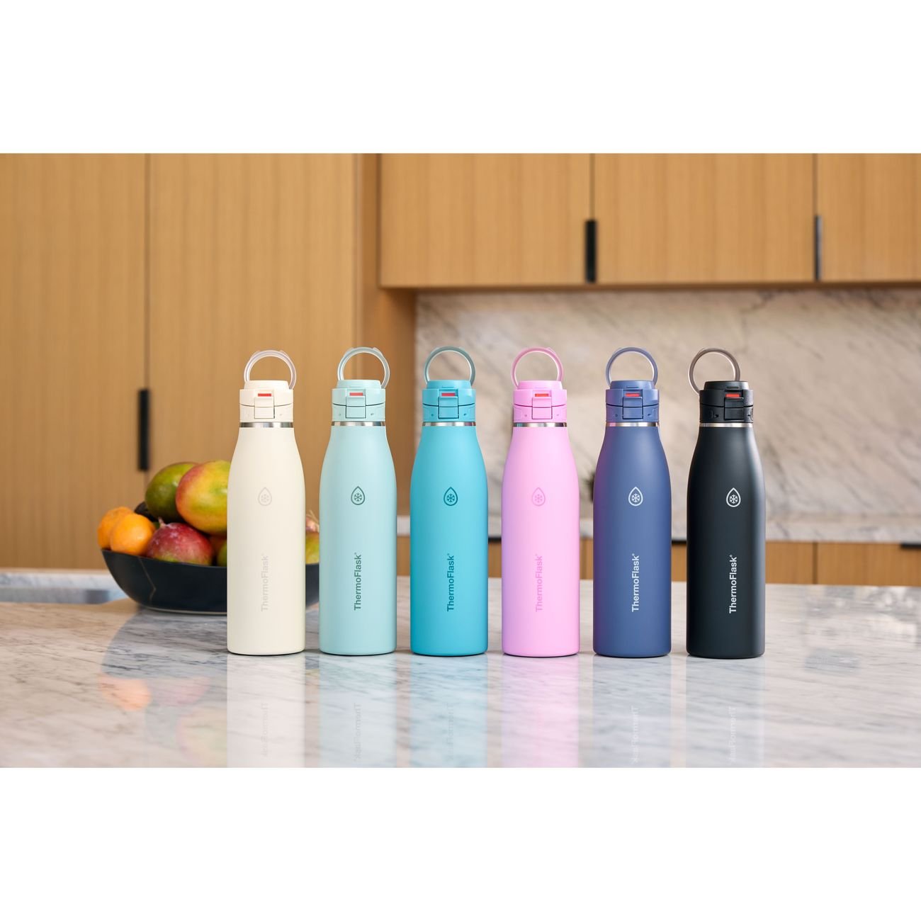 ThermoFlask Stainless Steel Traveler Bottle - Pitch Black