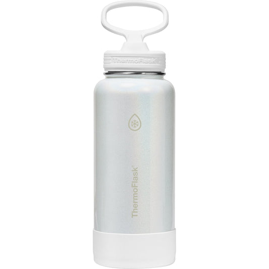 ThermoFlask Stainless Steel Straw Bottle - Optic White