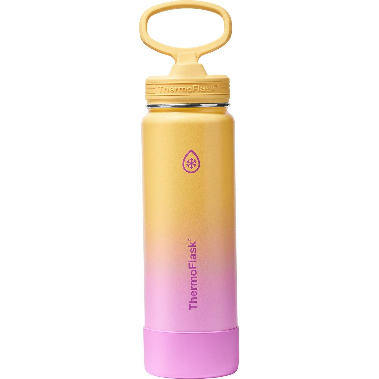 ThermoFlask Stainless Steel Straw Bottle - Sunset Glow
