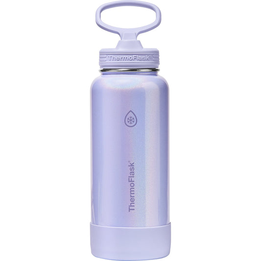 ThermoFlask Stainless Steel Straw Bottle - Galactic Lilac