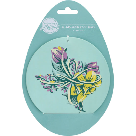 Destination Holiday Floral Texas Silicone Pot Mat