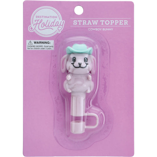 Destination Holiday Cowboy Bunny Straw Topper