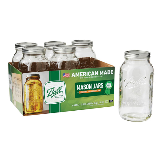 Ball Wide Mouth Half Gallon Mason Jars