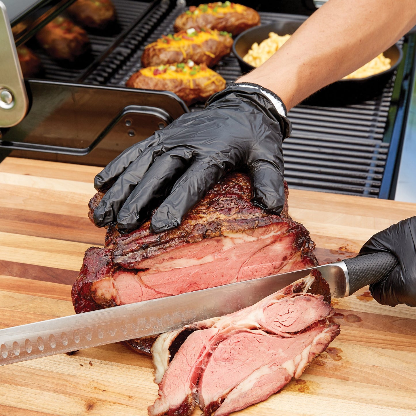 Mr. Bar-B-Q Nitrile Gloves and Reusable Glove Pair