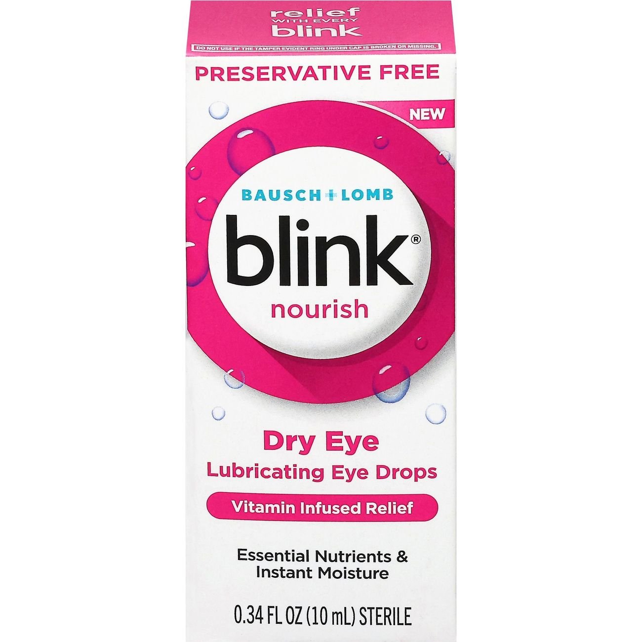 Bausch & Lomb Blink Blink Nourish Dry Eye Vitamin Infused Relief Lubricating Drops
