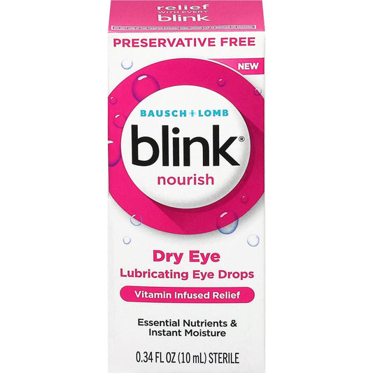 Bausch & Lomb Blink Blink Nourish Dry Eye Vitamin Infused Relief Lubricating Drops