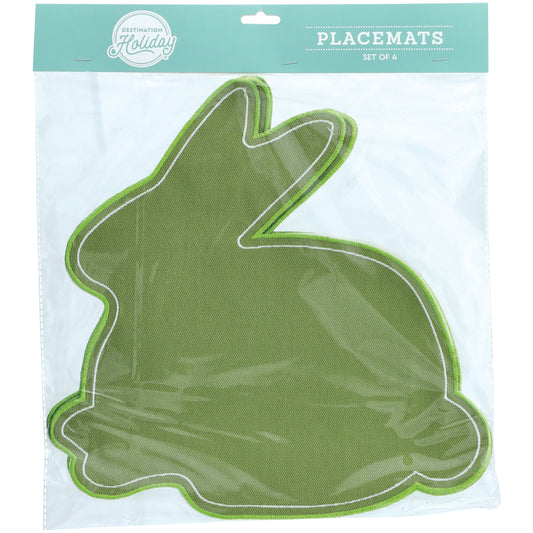 Destination Holiday Green Bunny Easter Placemats