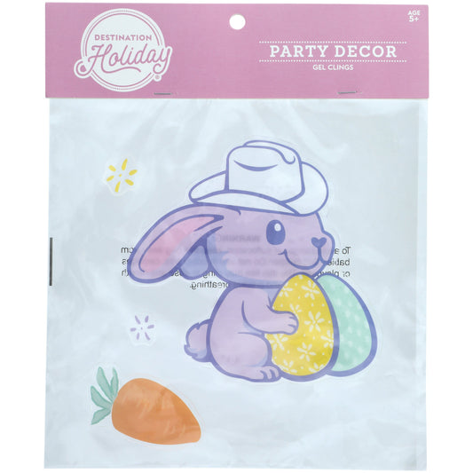 Destination Holiday Cowboy Bunny Easter Gel Clings