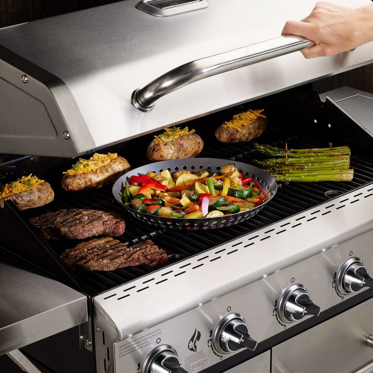 Mr. Bar-B-Q Stainless Steel Grilling Skillet