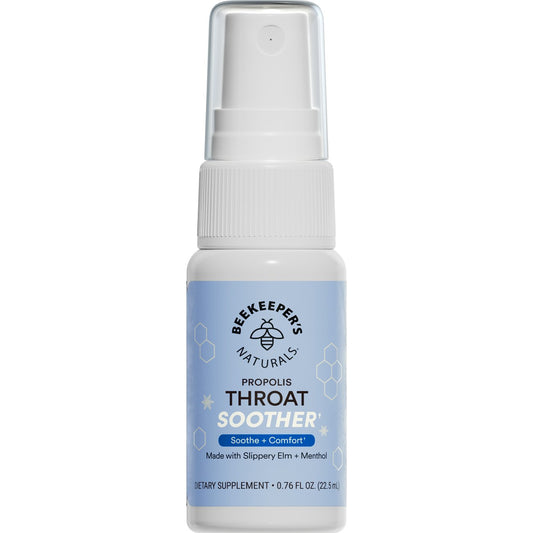 BeeKeeper's Naturals Propolis Maximum Strength Throat Soother Spray with Slippery Elm & Menthol
