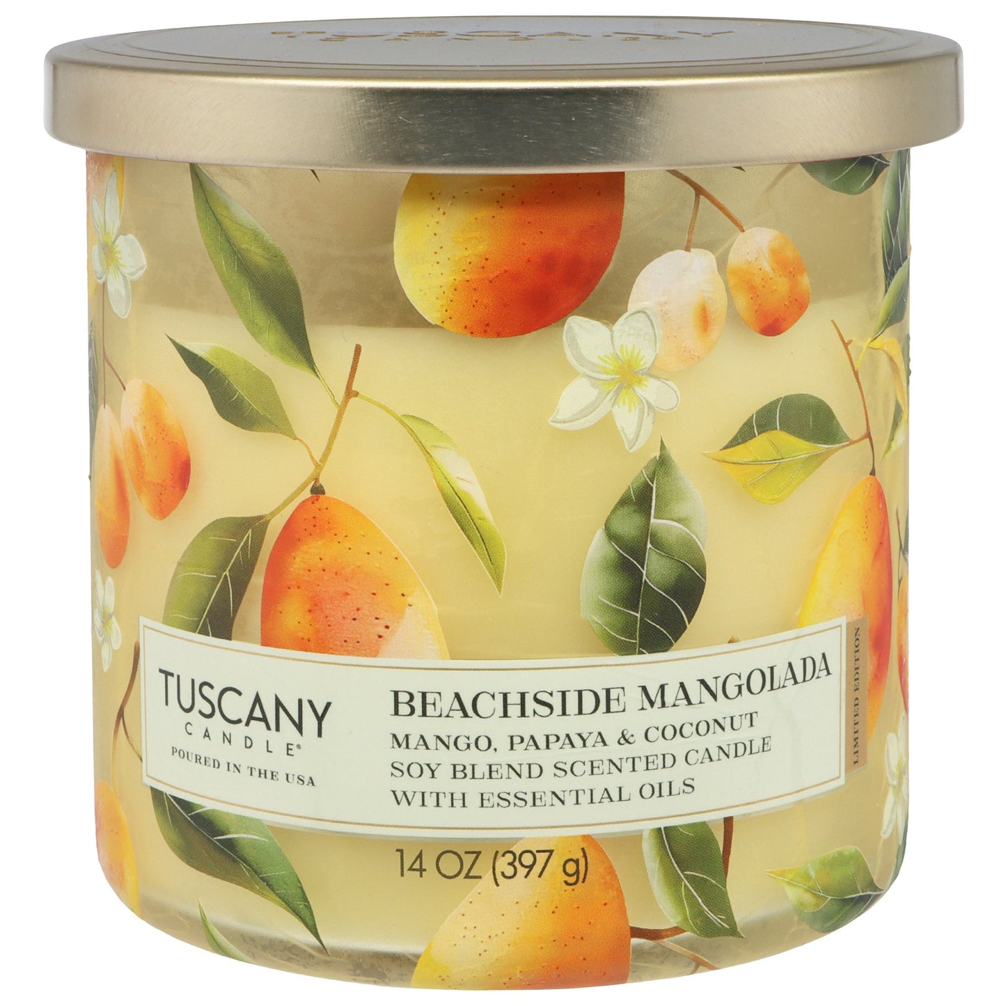Tuscany Candle Beachside Mangolada Scented Soy Candle