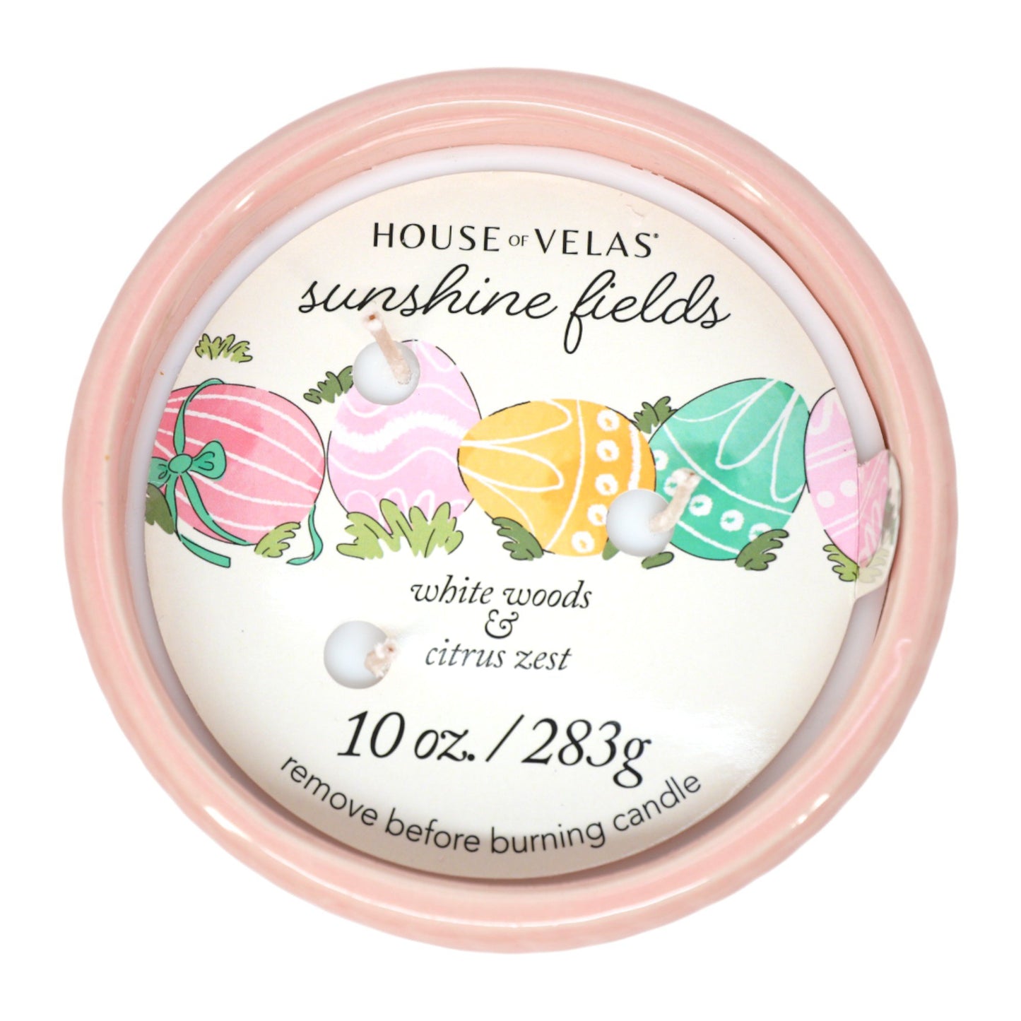 House of Velas Sunshine Fields Scented Easter Basket Candle