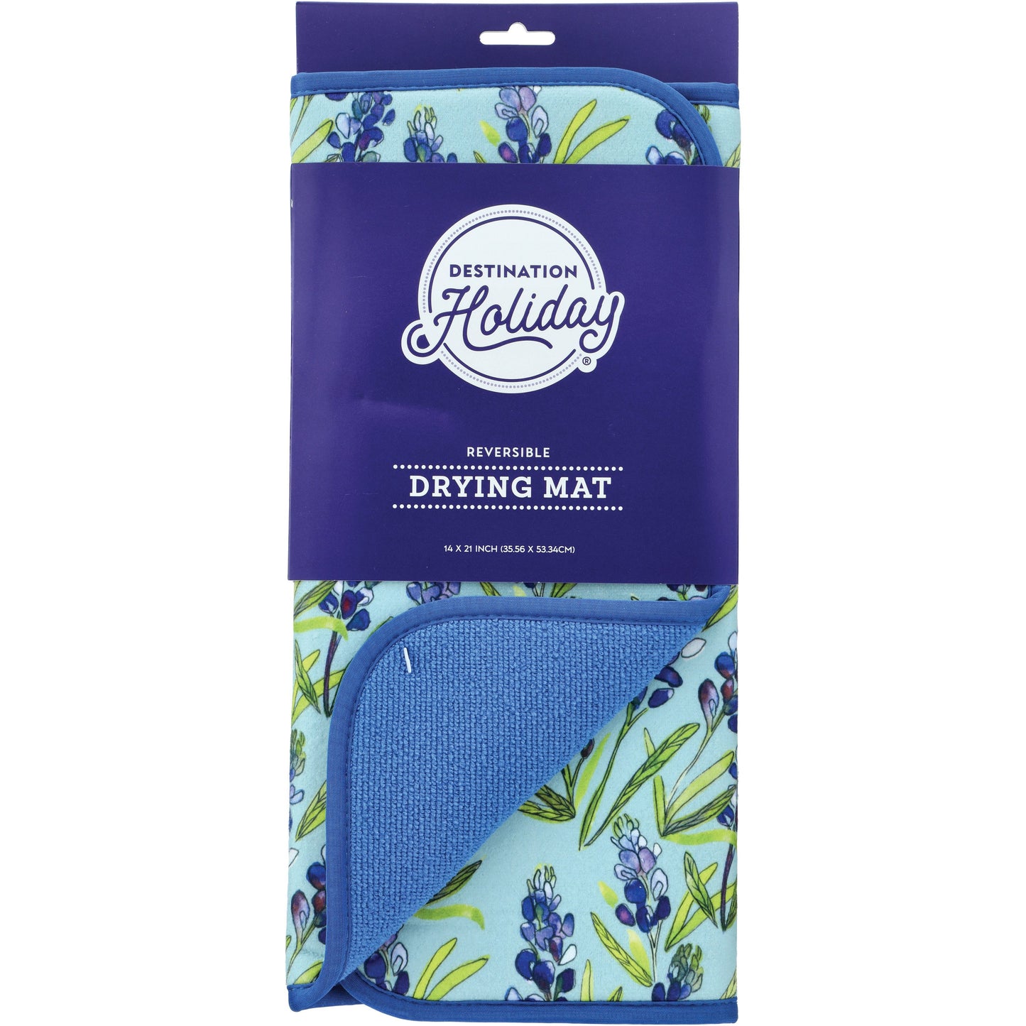 Destination Holiday Reversible Bluebonnet Drying Mat