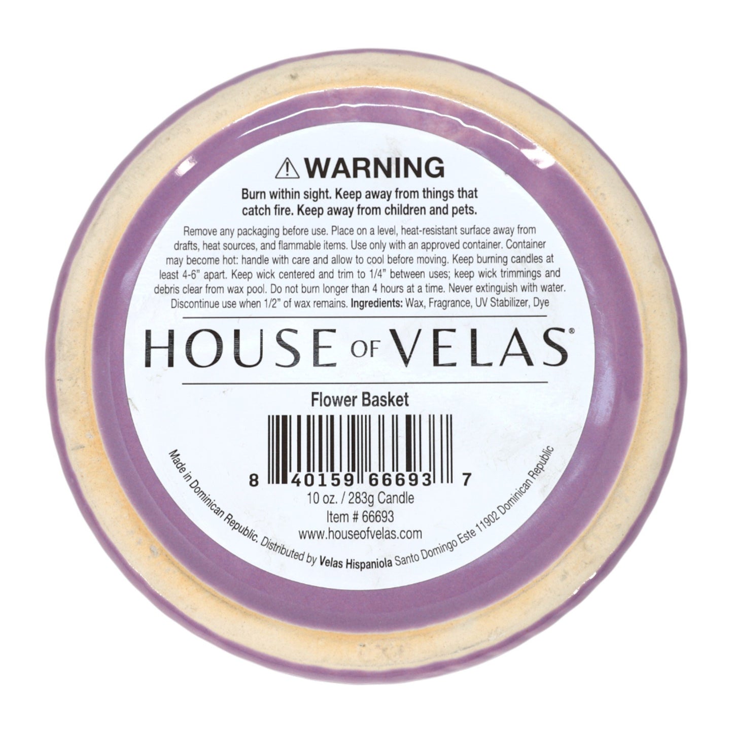 House of Velas Flower Basket Scented Easter Candle