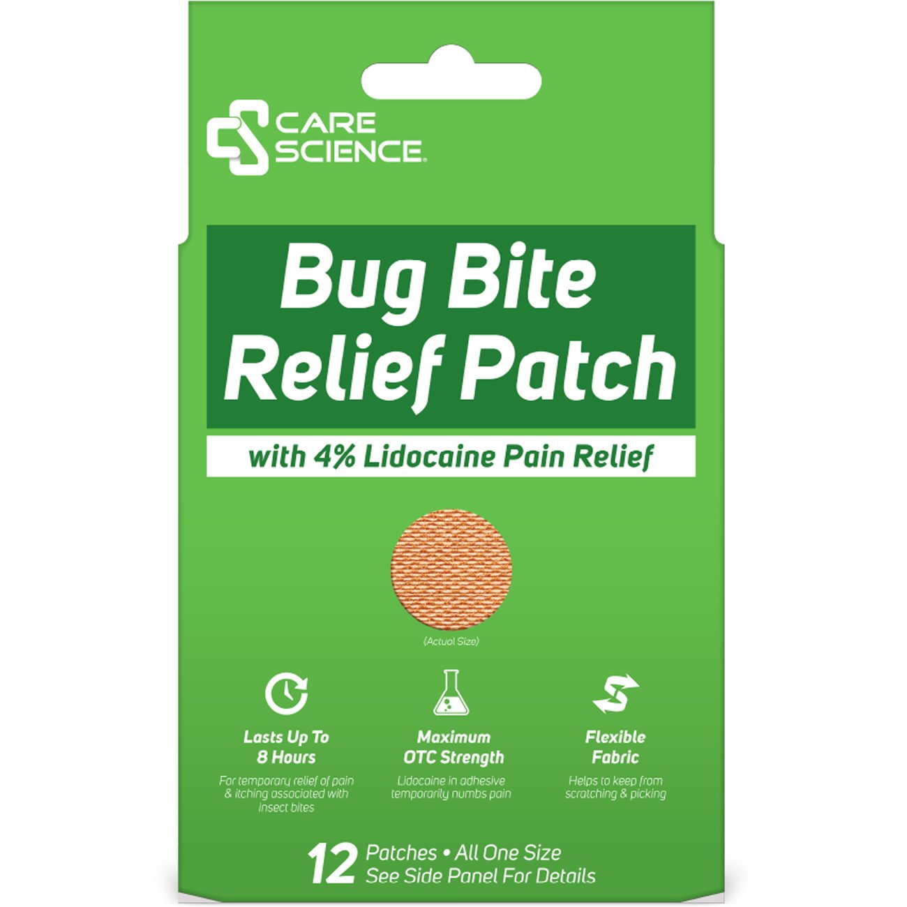 Care Science Bug Bite Pain Relief Lidocaine Patch