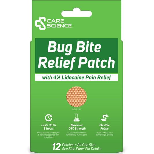 Care Science Bug Bite Pain Relief Lidocaine Patch