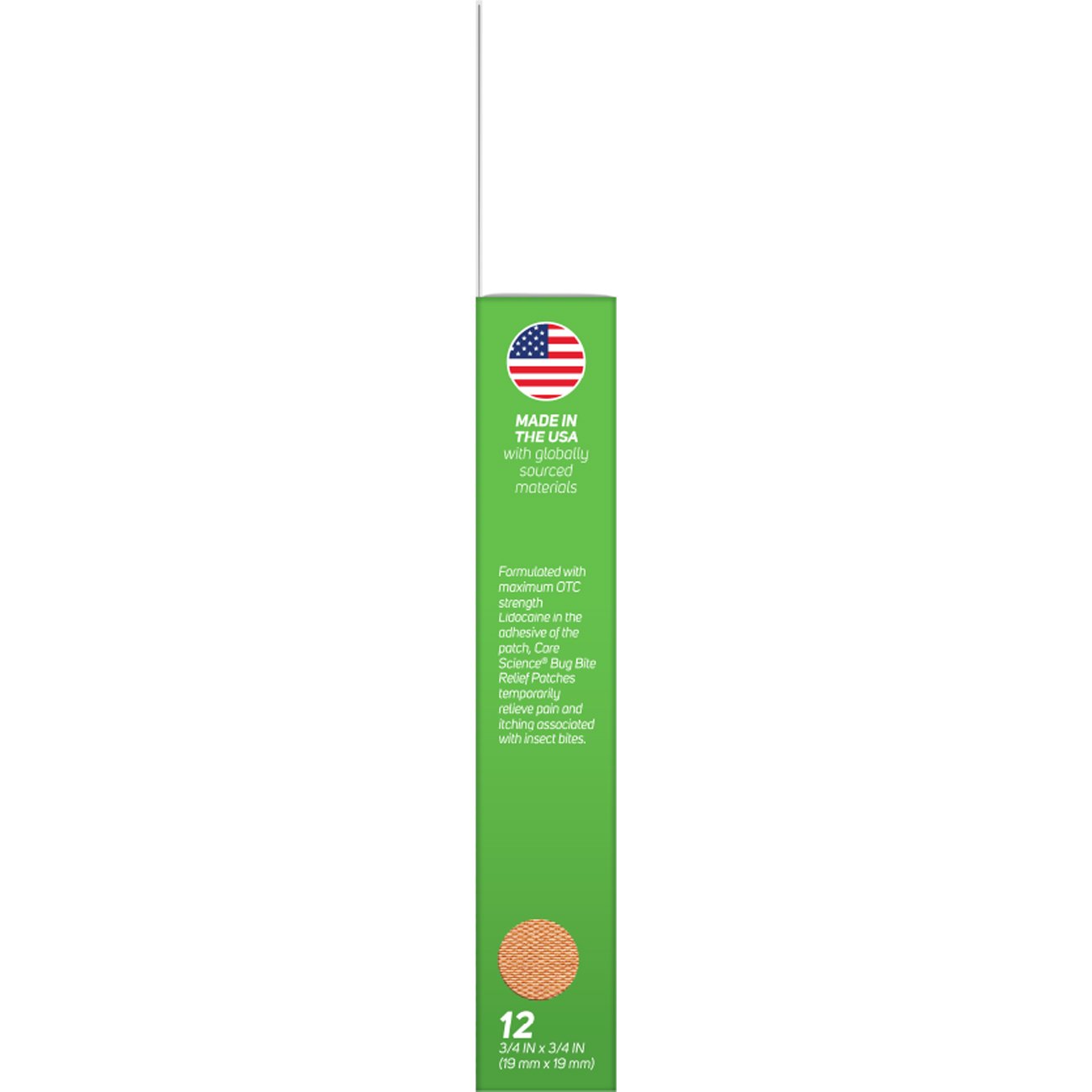 Care Science Bug Bite Pain Relief Lidocaine Patch