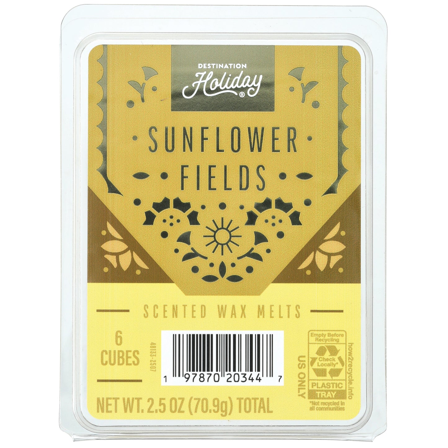 Destination Holiday Sunflower Fields Scented Wax Melts