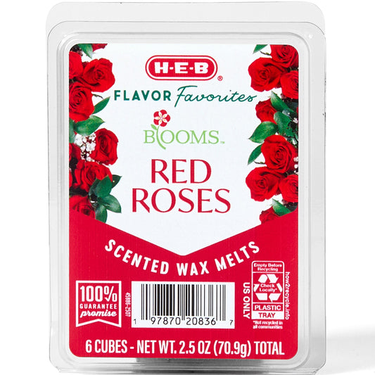 H-E-B Flavor Favorites Blooms Red Roses Scented Wax Melts