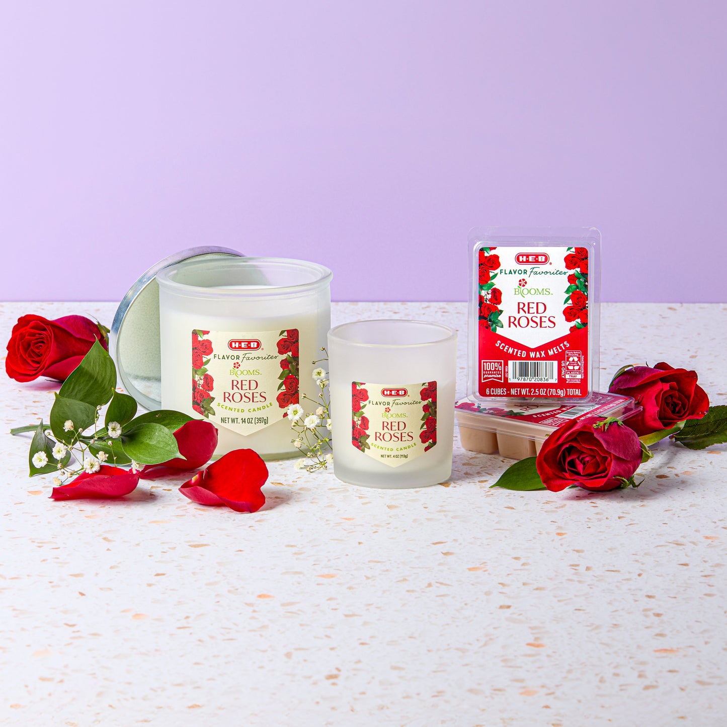 H-E-B Flavor Favorites Blooms Red Roses Scented Wax Melts