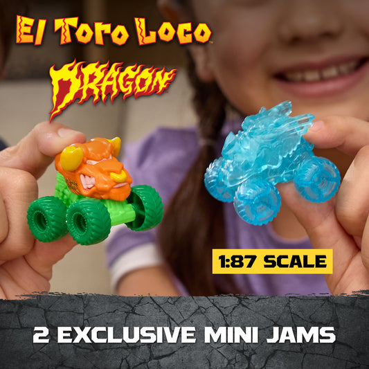 Monster Jam Mini Jams Crash 'N Crumble Jungle Playset