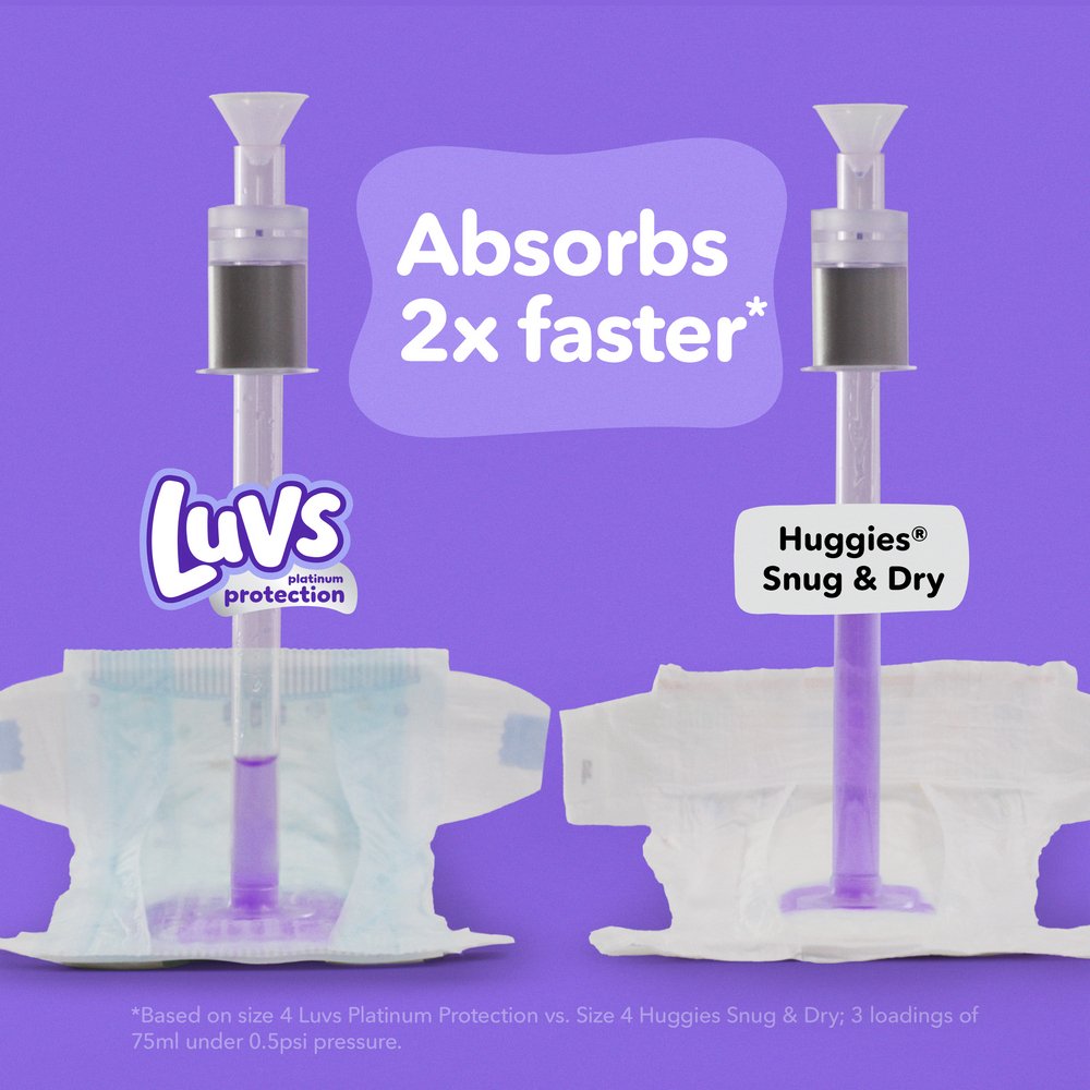 Luvs Platinum Protection Baby Diapers - Size 8