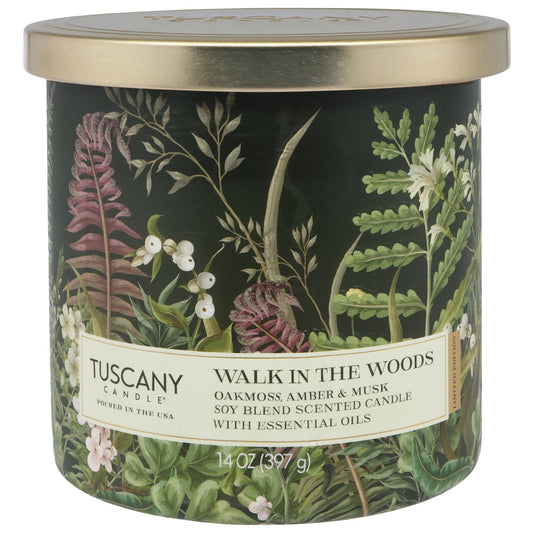 Tuscany Candle Walk In The Woods Scented Soy Candle