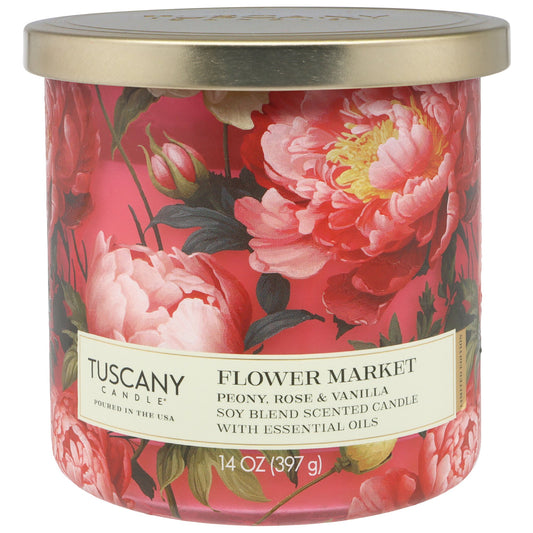 Tuscany Candle Flower Market Scented Soy Candle
