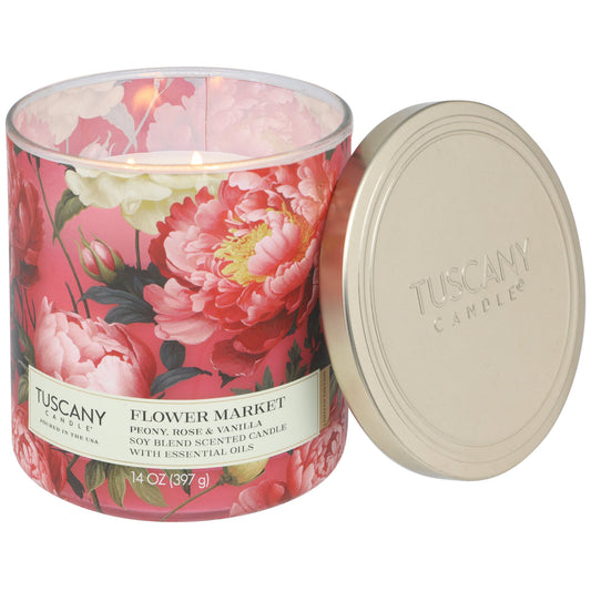 Tuscany Candle Flower Market Scented Soy Candle