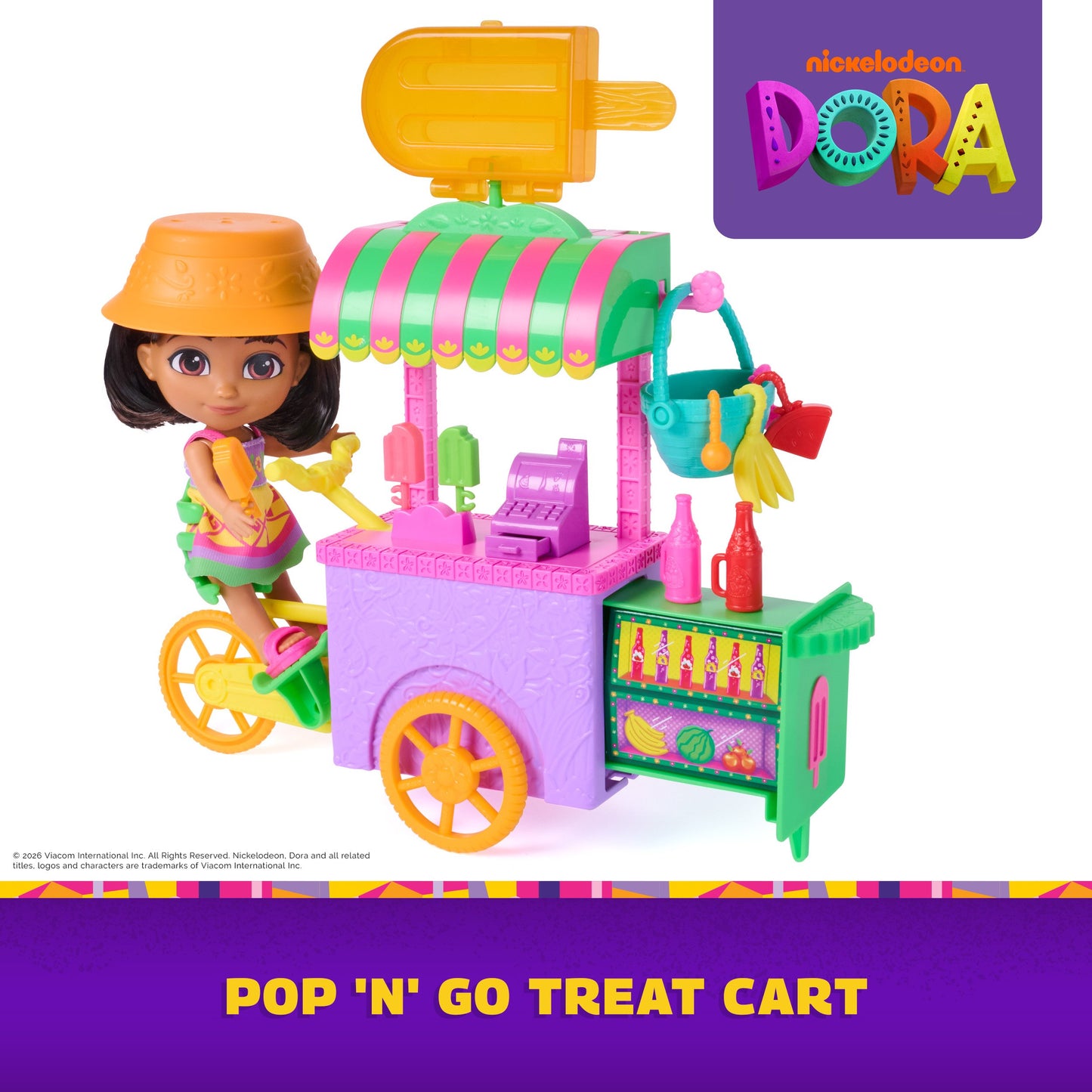 Dora The Explorer Pop 'N Go Treat Cart Playset