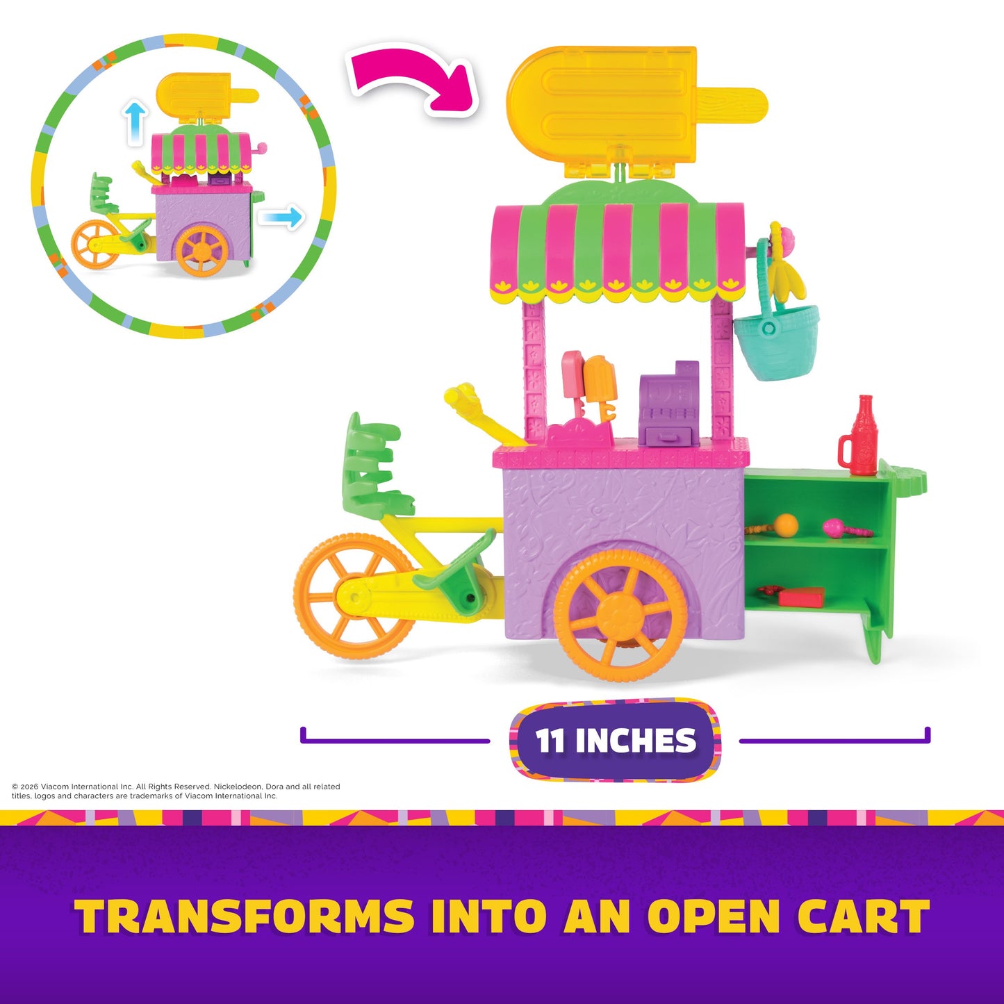 Dora The Explorer Pop 'N Go Treat Cart Playset